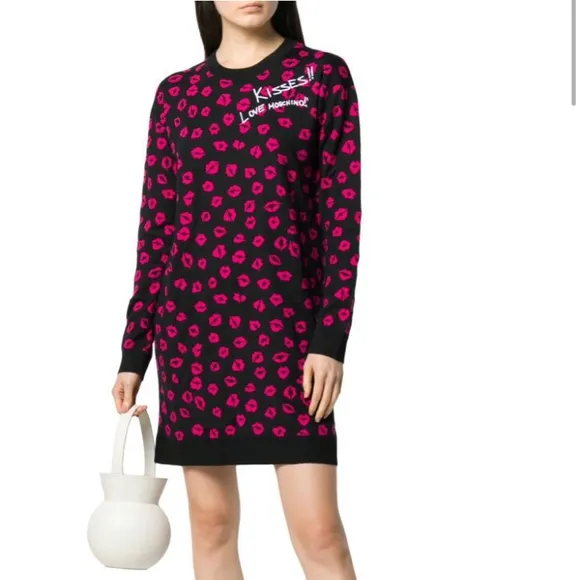 Love Moschino Kisses Jumper Sweater Dress