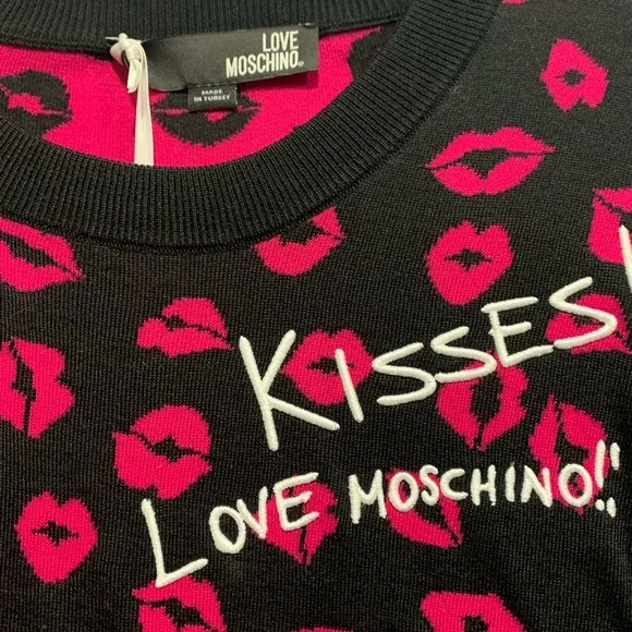 Love Moschino Kisses Jumper Sweater Dress