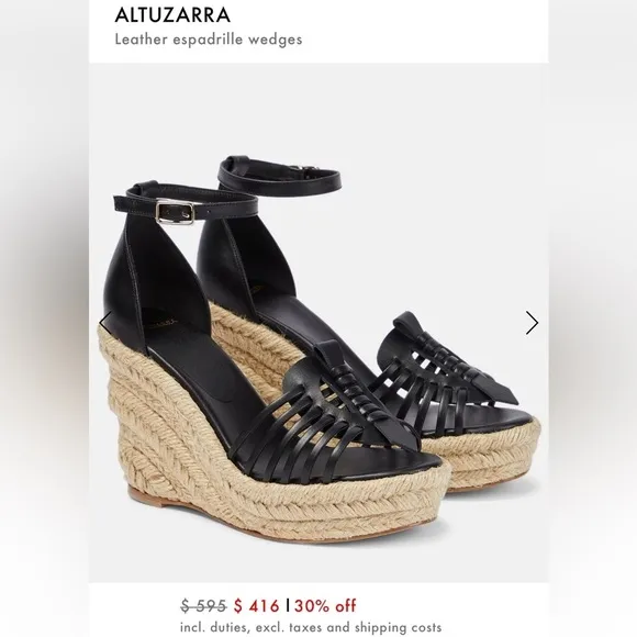 LS1-016 Altuzarra Espadrille Wedges