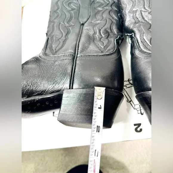 Lucchese Black Heeled Boots