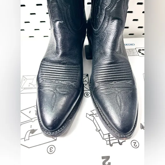 Lucchese Black Heeled Boots