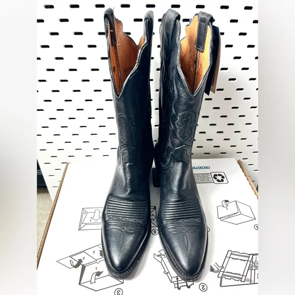 Lucchese Black Heeled Boots