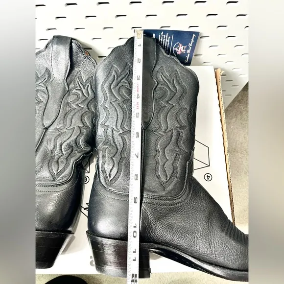 Lucchese Black Heeled Boots