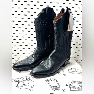 Lucchese Black Heeled Boots
