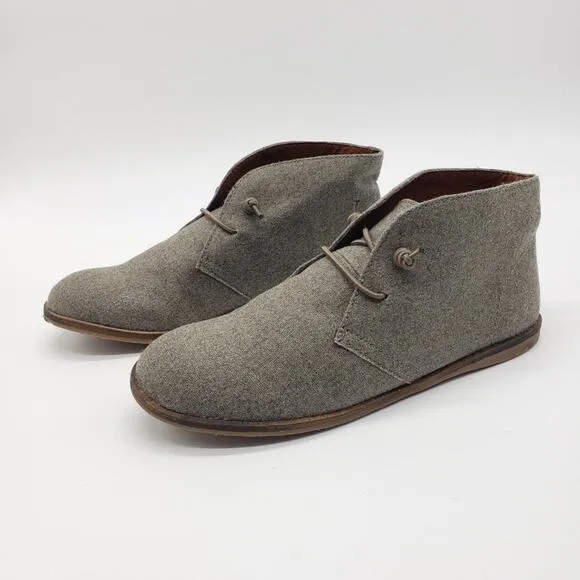 Lucky Brand Ashbee Lace up Canvas Chukka Boots in Brindle Flannel 6.5