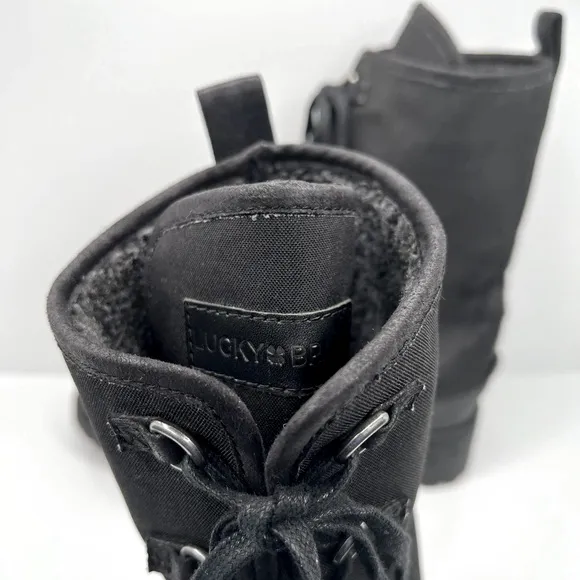 Lucky Brand military combat tall lace up lug sole women’s boots shoes