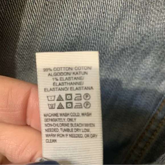 Lucky Brand The Tomboy Cotton  Long Sleeve Button Front Denim Trucker Jacket