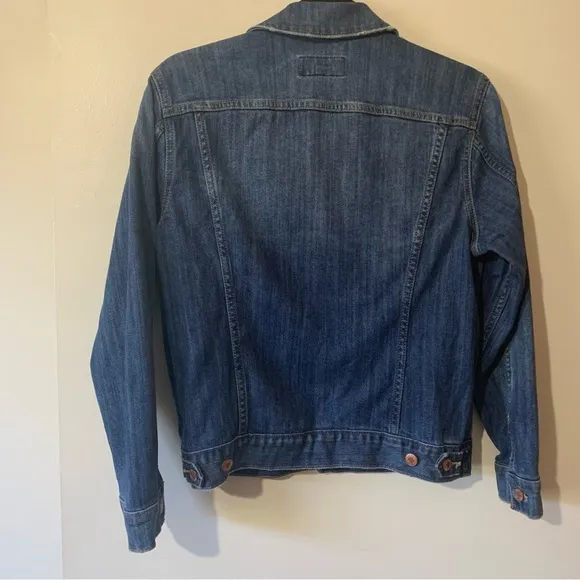 Lucky Brand The Tomboy Cotton  Long Sleeve Button Front Denim Trucker Jacket