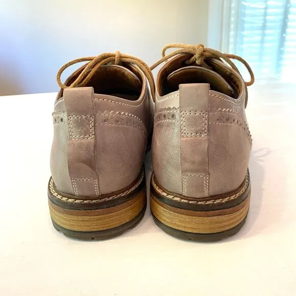 Lucky Men's Hudson Cement Leather‎ &amp; Canvas Wingtip Shoes US Size 11.5 M