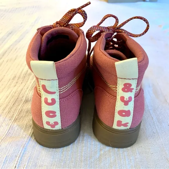 Lucy &amp; Yak x Kickers Lennon Hi boots in Rubia Pink