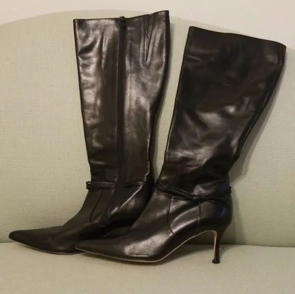 LUMIANI black Italian leather boots