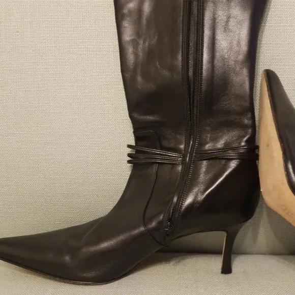 LUMIANI black Italian leather boots