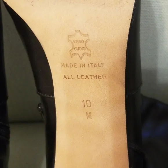 LUMIANI black Italian leather boots