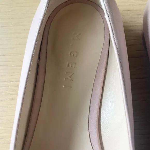 M. GEMI Abbracci Blush Bow Leather flats Size 7
