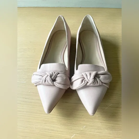 M. GEMI Abbracci Blush Bow Leather flats Size 7