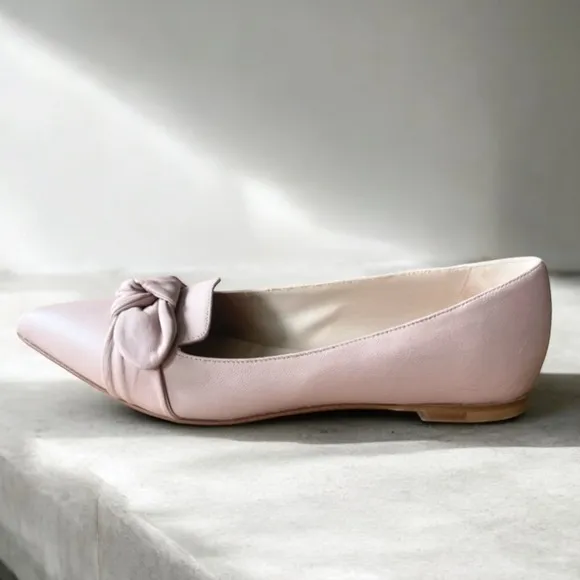 M. GEMI Abbracci Blush Bow Leather flats Size 7