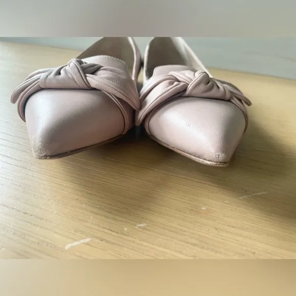 M. GEMI Abbracci Blush Bow Leather flats Size 7