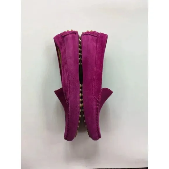 M. GEMI Felize Suede Driver Moccasin Flats in Pink Size 40.5/9 US Grape