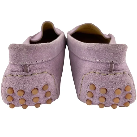 M. Gemi Felize Suede Leather Driver Loafer Lilac Purple Flats Italy Moccasins 7