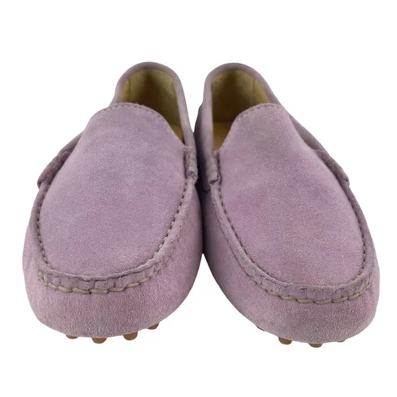 M. Gemi Felize Suede Leather Driver Loafer Lilac Purple Flats Italy Moccasins 7