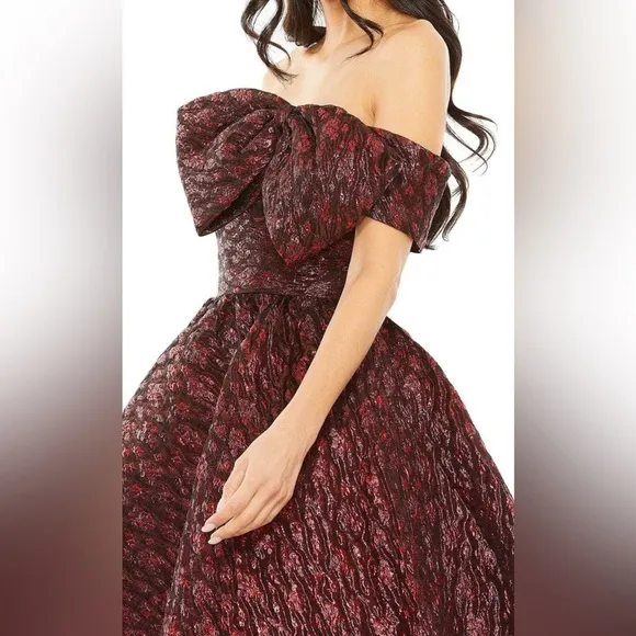 Mac Duggal 68622 - A-Line Bow Cocktail Dress NWT