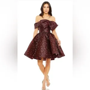 Mac Duggal 68622 - A-Line Bow Cocktail Dress NWT