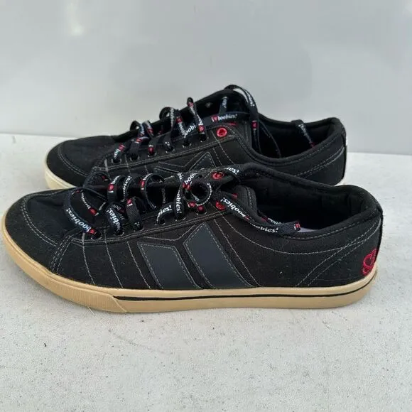 Macbeth Shoes Mens 10 Low Top Sneakers Black Canvas Round Toe Lace Up Casual