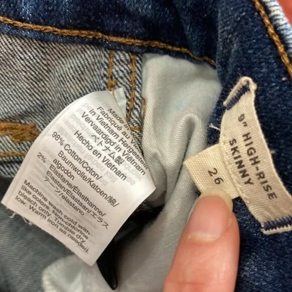 MADEWELL Jeans High Rise Skinny Jeans Size 26