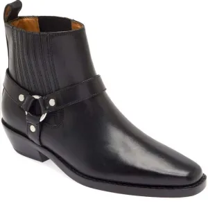 Madewell Leather The Santiago Boot Western Ankle Flat Heel Women’s Black Size 8