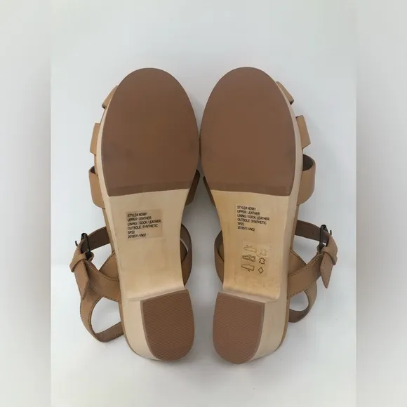 Madewell The Fisherman Sandal Clog Desert Camel Leather Heels Shoes