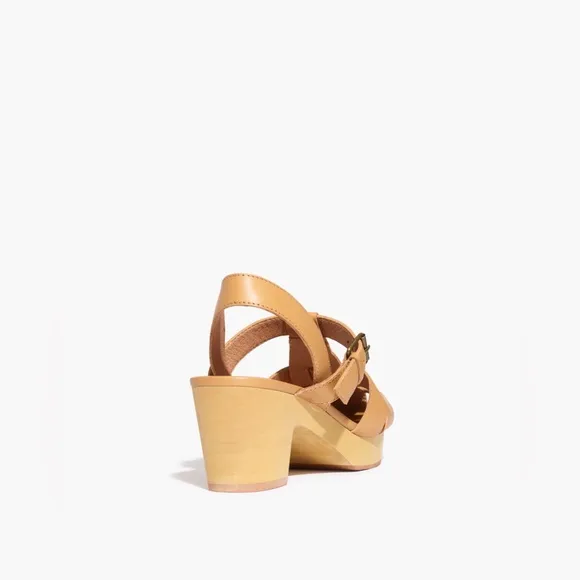 Madewell The Fisherman Sandal Clog Desert Camel Leather Heels Shoes