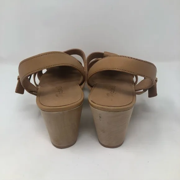 Madewell The Fisherman Sandal Clog Desert Camel Leather Heels Shoes