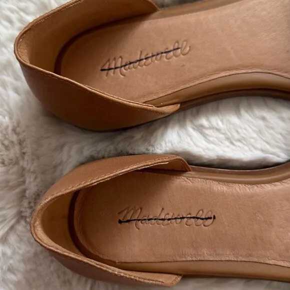 Madewell The Nelda d'Orsay Flat Desert Camel Size 8