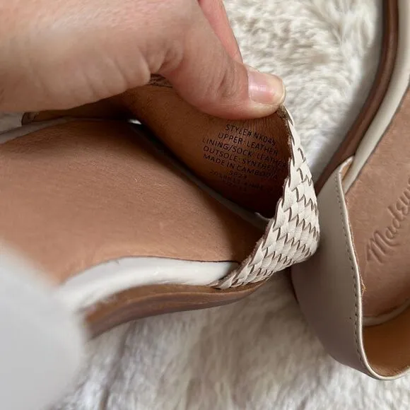 Madewell The Nelda d'Orsay Flat Pale Oyster Size 8.5