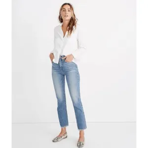 Madewell The Perfect Vintage Jean in Ainsworth Wash Size 25 Raw Hem Blue