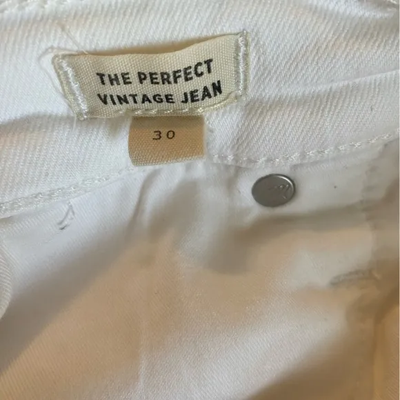 Madewell The Perfect Vintage Jean size 30 women’s straight leg white classic