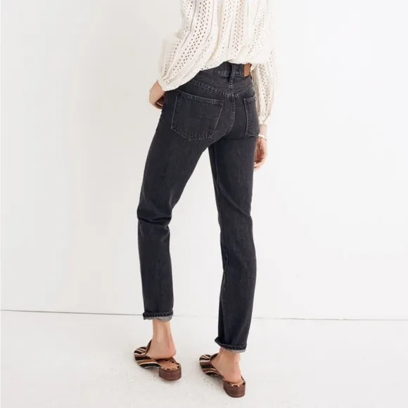 Madewell The Perfect Vintage Jeans Roxstone Wash Knee-Rip Raw Fray Hem Size 24