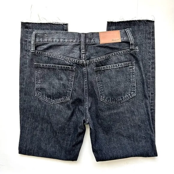 Madewell The Perfect Vintage Jeans Roxstone Wash Knee-Rip Raw Fray Hem Size 24