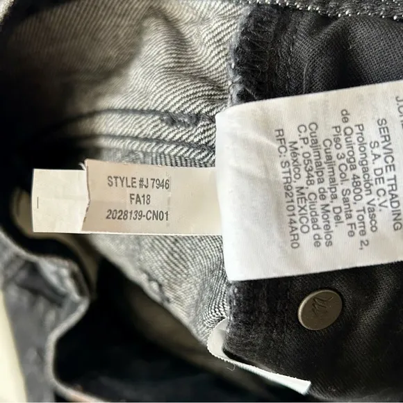 Madewell The Perfect Vintage Jeans Roxstone Wash Knee-Rip Raw Fray Hem Size 24