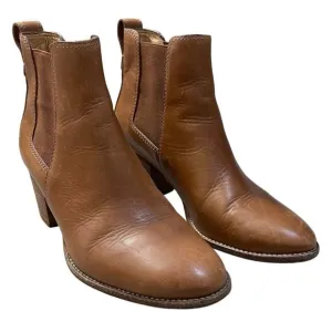 Madewell The Regan Boot Bootie Brown Leather Ankle Size 6.5
