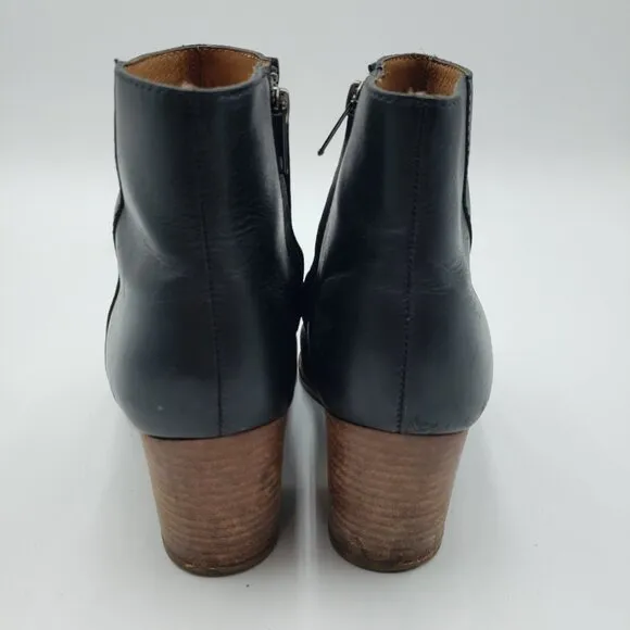Madewell The Rosie Ankle Boots 8 Womens Booties Zip Up Black