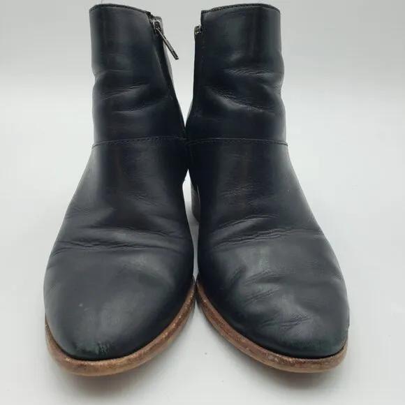 Madewell The Rosie Ankle Boots 8 Womens Booties Zip Up Black