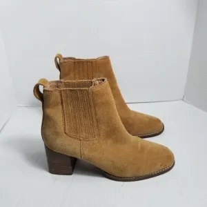 MADEWELL WOMEN'S BROWN HEELED LEATHER BOOTS SIZE 7.5