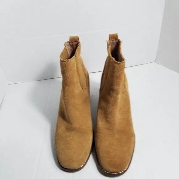 MADEWELL WOMEN'S BROWN HEELED LEATHER BOOTS SIZE 7.5