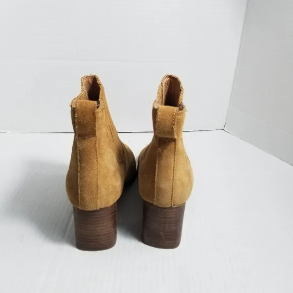 MADEWELL WOMEN'S BROWN HEELED LEATHER BOOTS SIZE 7.5