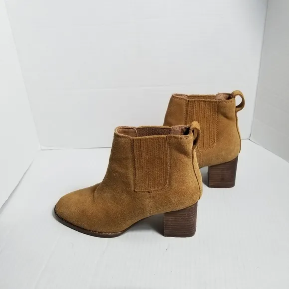 MADEWELL WOMEN'S BROWN HEELED LEATHER BOOTS SIZE 7.5