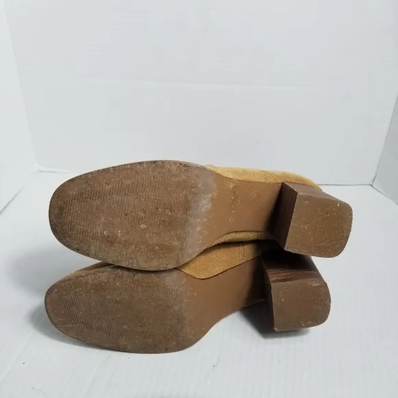 MADEWELL WOMEN'S BROWN HEELED LEATHER BOOTS SIZE 7.5