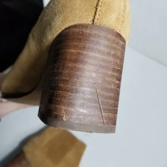 MADEWELL WOMEN'S BROWN HEELED LEATHER BOOTS SIZE 7.5