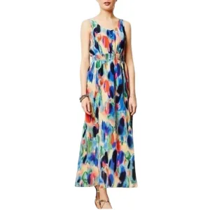 Maeve by Anthropologie Women's Size 2 Aloisia Watercolor Silk Flowy Maxi Dress