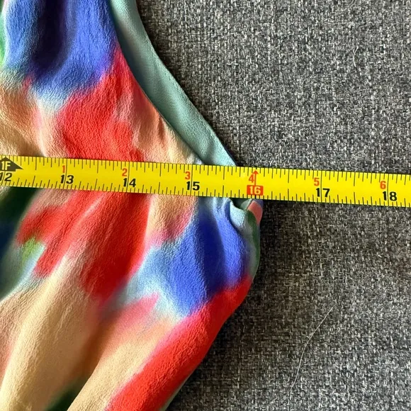 Maeve by Anthropologie Women's Size 2 Aloisia Watercolor Silk Flowy Maxi Dress